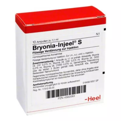 BRYONIA INJEEL S Ampolas, 10 unid BRYONIA INJEEL S Ampolas, 10 unid