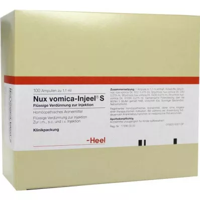 NUX VOMICA INJEEL S Ampolas, 100 unid