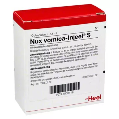 NUX VOMICA INJEEL S Ampolas, 10 unid