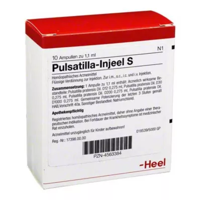 PULSATILLA INJEEL S Ampolas, 10 unid