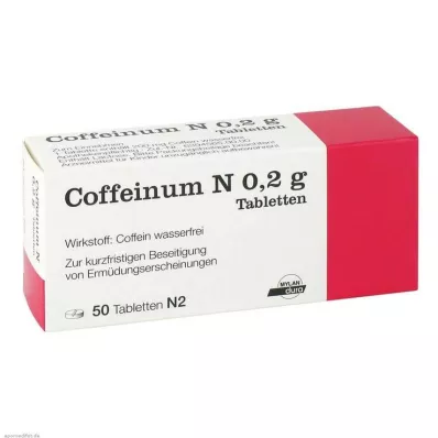 COFFEINUM N 0,2 g comprimidos, 50 unid