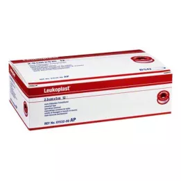LEUKOPLAST 2,5 cmx5 m, 12 pcs