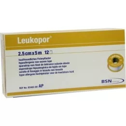 LEUKOPOR 2,5 cmx5 m, 12 pcs