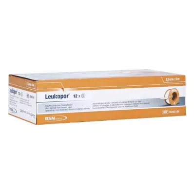 LEUKOPOR 2,5 cmx5 m, 12 pcs LEUKOPOR 2,5 cmx5 m, 12 pcs