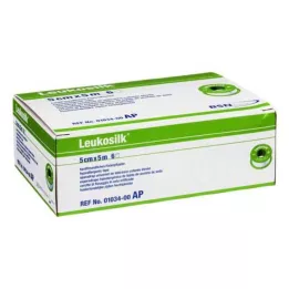 LEUKOSILK 5 cmx5 m, 6 peças