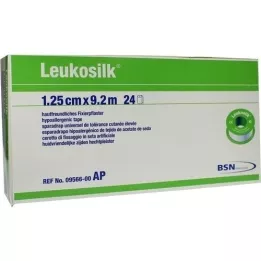 LEUKOSILK 1,25 cmx9,2 m, 24 pcs