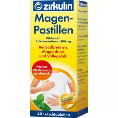 ZIRKULIN Pastilhas para o estômago, 40 unid