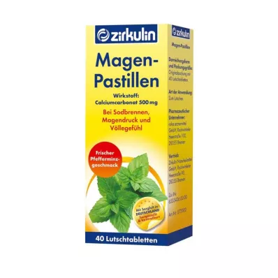 ZIRKULIN Pastilhas para o estômago, 40 unid