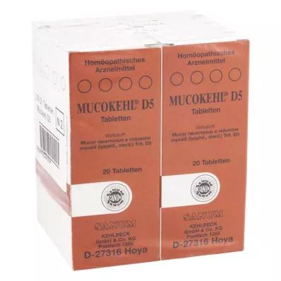 Comprimidos Mucokehl D 5, 10x20 peças Comprimidos Mucokehl D 5, 10x20 peças