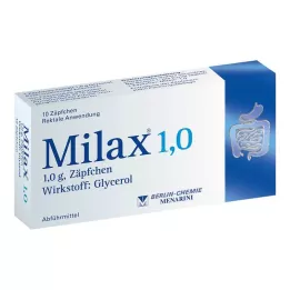 MILAX 1.0 Supositórios, 10 unid
