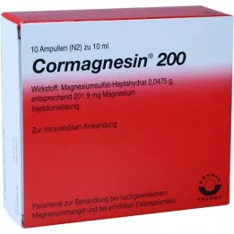 CORMAGNESIN 200 ampolas, 10X10 ml