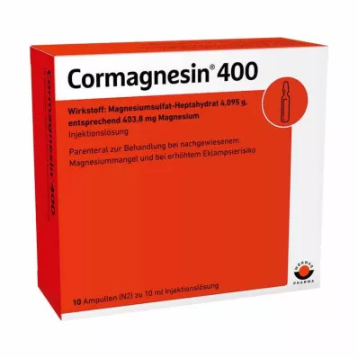 CORMAGNESIN 400 ampolas, 10X10 ml