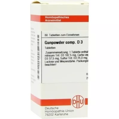 GUNPOWDER comp.D 3 comprimidos, 80 unid