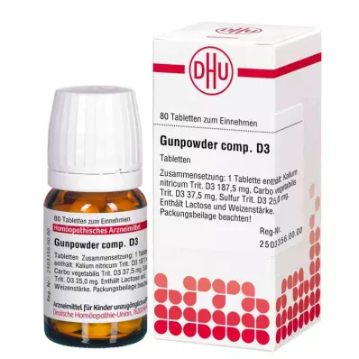 GUNPOWDER comp.D 3 comprimidos, 80 unid