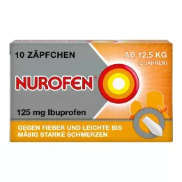 NUROFEN Supositórios Junior 125 mg, 10 unid