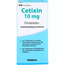 CETIXIN 10 mg comprimidos revestidos por película, 10 unidades
