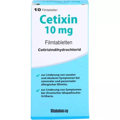 CETIXIN 10 mg comprimidos revestidos por película, 10 unidades