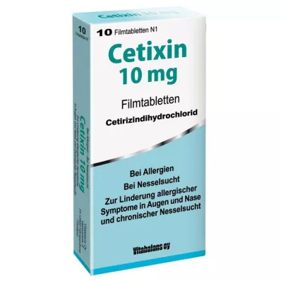 CETIXIN 10 mg comprimidos revestidos por película, 10 unidades CETIXIN 10 mg comprimidos revestidos por película, 10 unidades