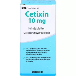 CETIXIN Comprimidos revestidos por película de 10 mg, 20 unidades