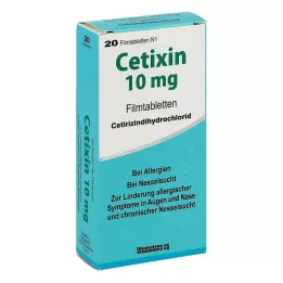 CETIXIN Comprimidos revestidos por película de 10 mg, 20 unidades