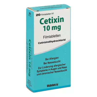 CETIXIN Comprimidos revestidos por película de 10 mg, 20 unidades