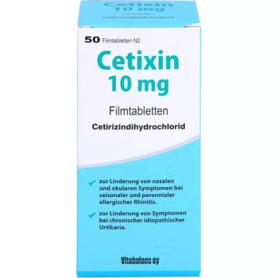 CETIXIN Comprimidos revestidos por película de 10 mg, 50 unidades