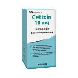 CETIXIN Comprimidos revestidos por película de 10 mg, 50 unidades