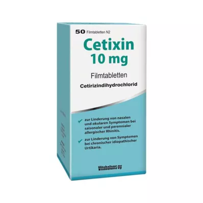 CETIXIN Comprimidos revestidos por película de 10 mg, 50 unidades CETIXIN Comprimidos revestidos por película de 10 mg, 50 unidades