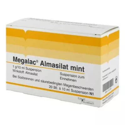 Suspensão de menta Megalac Almasilat, 20x10 ml Suspensão de menta Megalac Almasilat, 20x10 ml