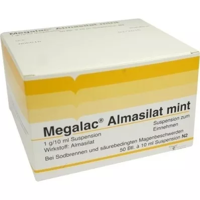 MEGALAC Suspensão de menta de almasilato, 50X10 ml