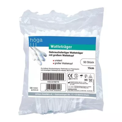 WATTETRÄGER Cabeça de algodão grande de 15 cm, 50 unidades WATTETRÄGER Cabeça de algodão grande de 15 cm, 50 unidades