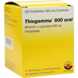 THIOGAMMA 600 comprimidos revestidos por película orais, 100 unidades