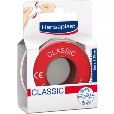 HANSAPLAST Gesso de fixação clássico 1,25 cm x 5 m, 1 pc