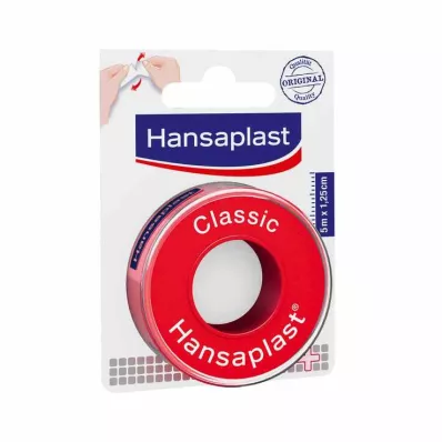 HANSAPLAST Gesso de fixação clássico 1,25 cm x 5 m, 1 pc HANSAPLAST Gesso de fixação clássico 1,25 cm x 5 m, 1 pc