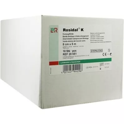 ROSIDAL Ligadura K 8 cmx5 m estéril, embalada individualmente, 10 unidades