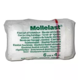MOLLELAST Ligaduras 6 cmx4 m brancas, 1 pc