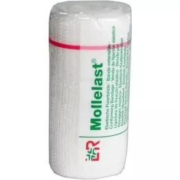 MOLLELAST Ligaduras 8 cmx4 m brancas, 1 pc