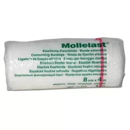MOLLELAST Ligaduras 8 cmx4 m brancas, 1 pc