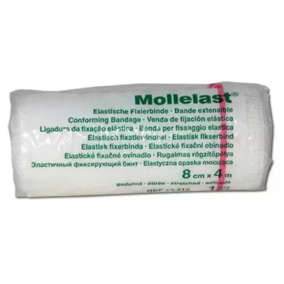 MOLLELAST Ligaduras 8 cmx4 m brancas, 1 pc