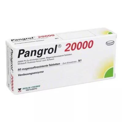 PANGROL 20.000 comprimidos com revestimento entérico, 50 unidades PANGROL 20.000 comprimidos com revestimento entérico, 50 unidades