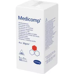MEDICOMP Comp. não tecido não estéril 5x5 cm 4 camadas, 100 pcs