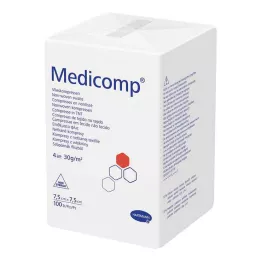 MEDICOMP Comp. não tecido não estéril 7,5x7,5 cm 4 camadas, 100 unid