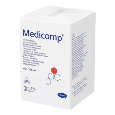 MEDICOMP Comp. não tecido não estéril 7,5x7,5 cm 4 camadas, 100 unid