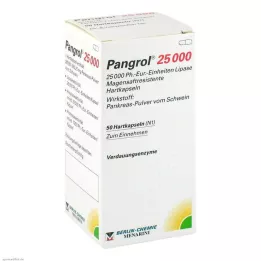 PANGROL 25.000 Cápsulas duras com revestimento entérico, 50 pcs