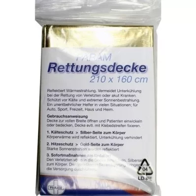 RETTUNGSDECKE ouro/prata, 1 peça