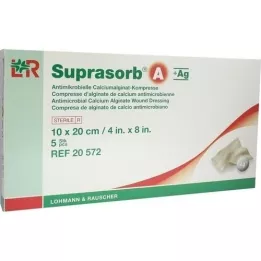 SUPRASORB A+Ag Antimic.Cal.Alginato Compr.10x20 cm, 5 unid