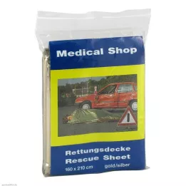 RETTUNGSDECKE YPSISAVE 160x210 cm ouro/prata, 1 peça