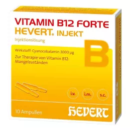 VITAMIN B12 HEVERT forte Injetar ampolas, 10X2 ml