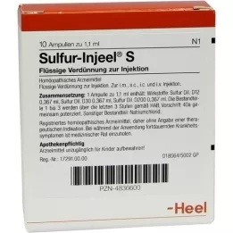 SULFUR INJEEL S Ampolas, 10 unid