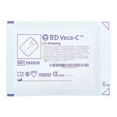 BD VECA-C Ligadura de fixação do cateter 6x7,5 cm com janela de visualização, 1 unidade BD VECA-C Ligadura de fixação do cateter 6x7,5 cm com janela de visualização, 1 unidade